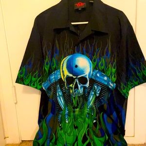 Skull shirt biker vintage